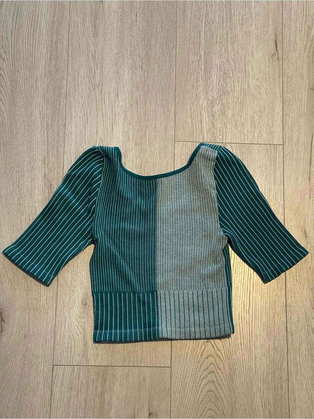 Free People Intimately Gemini Seamless Crop Tee - Teal Green - Picture 2 of 2